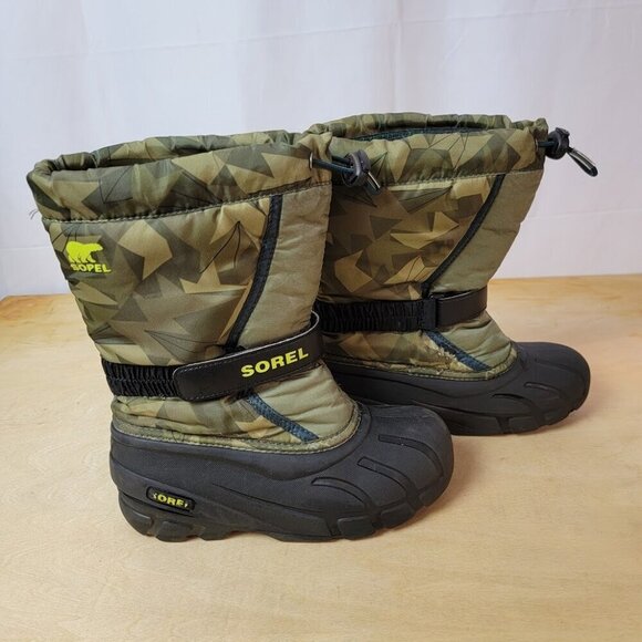 Sorel Green Flurry Print Boots - See Description - Picture 3 of 8